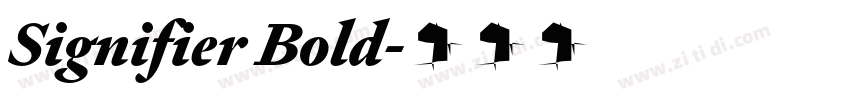 Signifier Bold字体转换